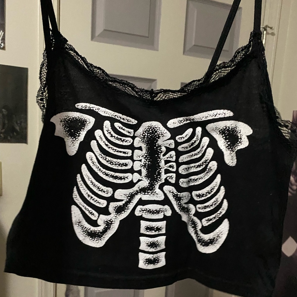 Skeleton Cropped Tank